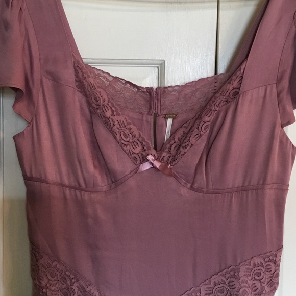 NWT Free People Pink Skies Lace Midi Dress - Picture 4 of 6